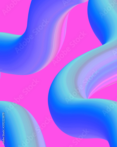 abstract blue neon with purple and pink gradation wavy lines background with smooth fluid gradient shapes. for wallpaper and background