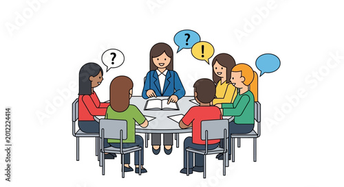 Tableau sur toile Diverse group of people in meeting.