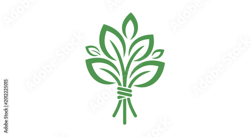 Φωτογραφία Green leafy plant logo icon.
