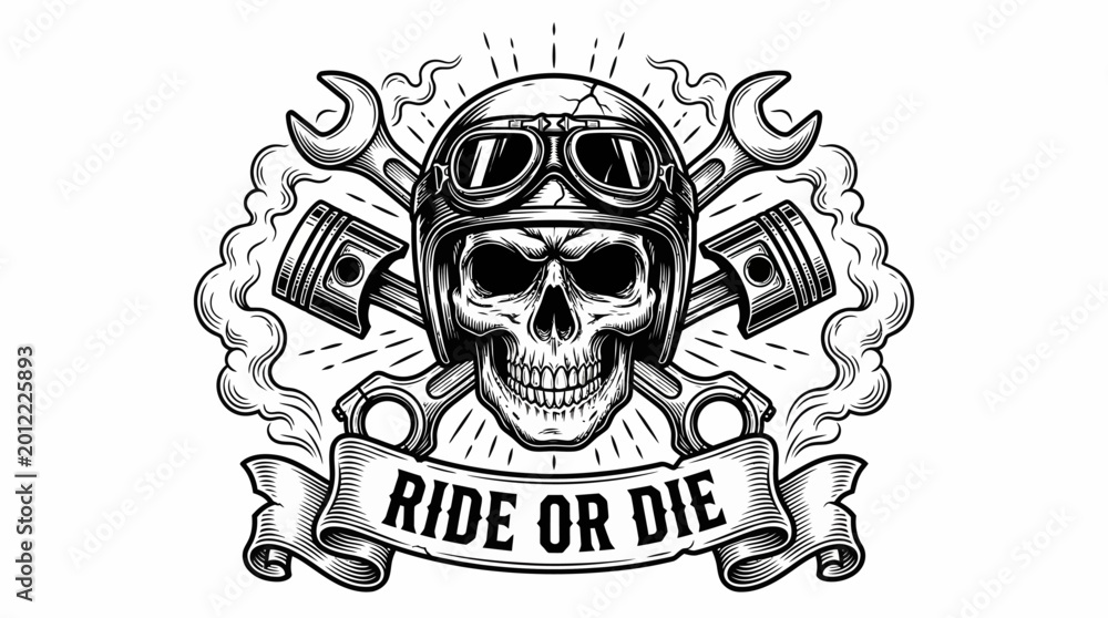 Fototapeta premium skull and crossbones Tshirt Desain,vector Ilustration