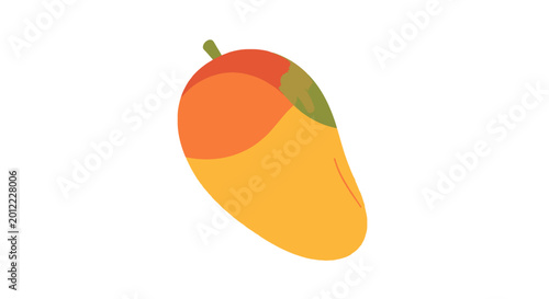 Tableau sur toile Fresh Yellow Mango Fruit Closeup View.