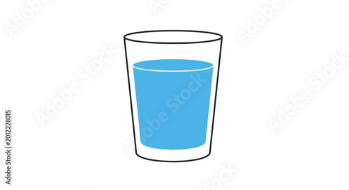 Photography Glass of Blue Liquid Beverage Drink.