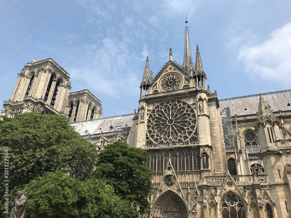 Obraz premium Notre Dame Cathedral in Paris France historic Gothic architecture landmark