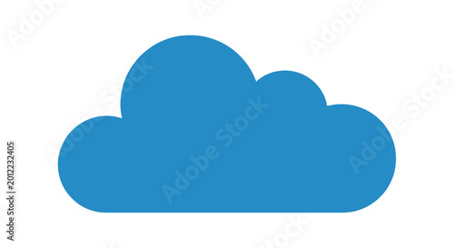 Foto Blue Cloud Icon Graphic Symbol.
