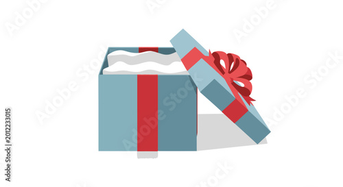 Obraz na płótnie Gift box with red ribbon bow.