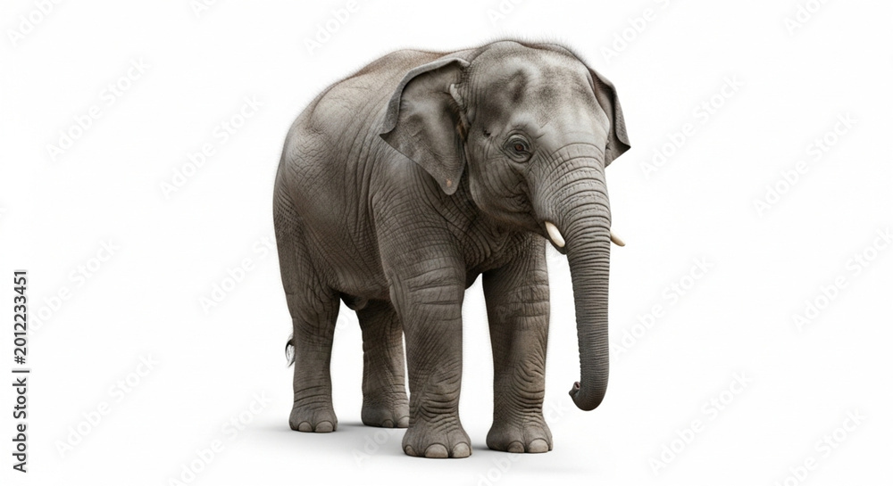 Obraz premium elephant isolated on white background