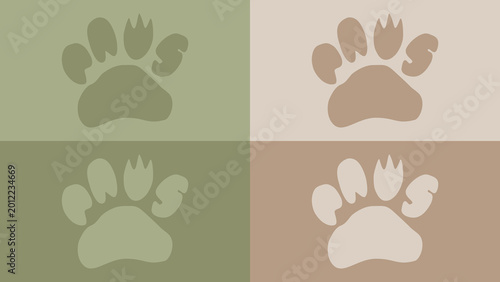 фотографія A collage of the PAWS logo using an earth-tone color palette