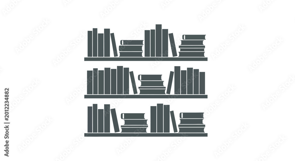 Obraz premium Books on a shelf organized neatly.