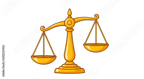 Foto Golden scales of justice balance.