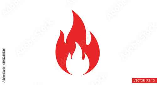 Billede på lærred Flame icon fire symbol graphic.