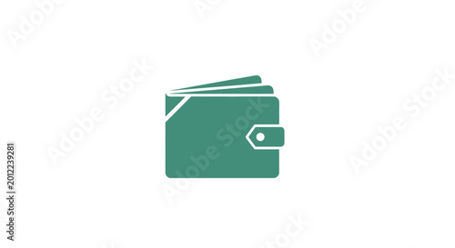Tableau sur toile Green leather wallet with card slot.