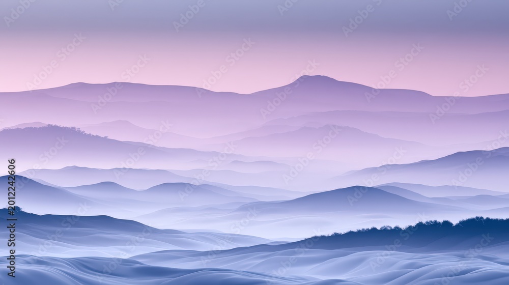 Fototapeta premium Abstract foggy landscape representing confusion anxiety and emotional uncertainty conceptual background