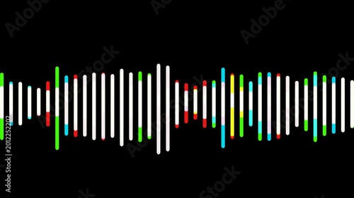 audio waves rhythm isolated on black background. audio wave visualization voice record, line audio wave visualization transparent background, Sound Wave Animated In black Background. 