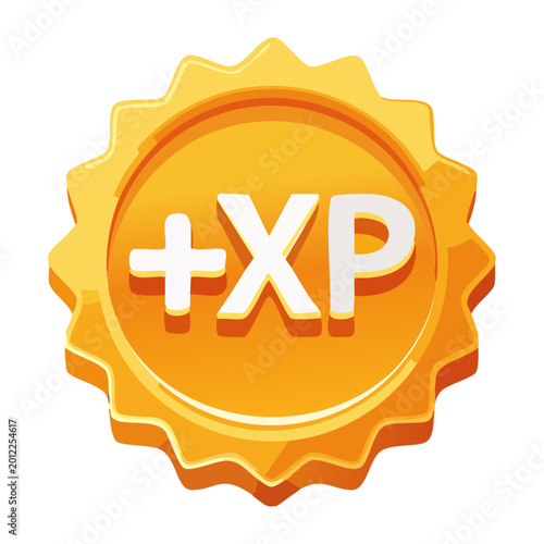 Canvastavla Premium gold xp bonus points emblem medallion item for high score achievement no