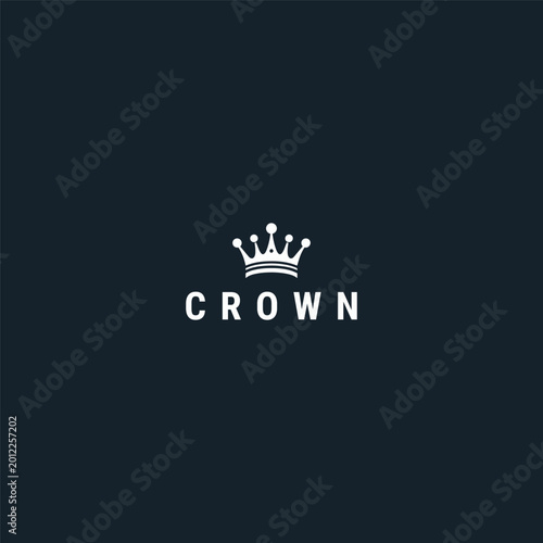 Crown logo style icon design template vector illustration
