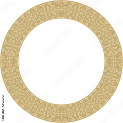 Bild auf Leinwand Vector golden round gothic ornament