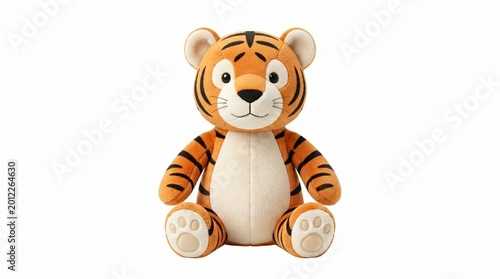 Cute plush tiger toy, a soft, cuddly, and adorable stuffed animal perfect for children and collectors of animal-themed collectibles