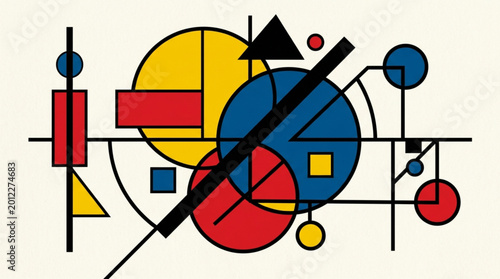 Konstfotografi Abstract geometric shapes and lines composition.