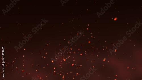 Realistic fire sparks and burning embers overlay for cinematic editing or dramatic video intros.