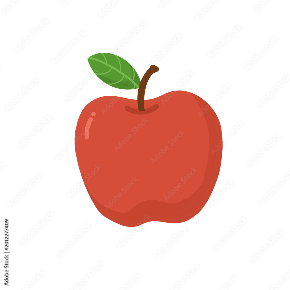 Fototapeta premium Apple cute illustration