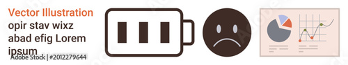 Foto Productivity, fatigue, energy depletion, workplace performance, business data, emotional health
