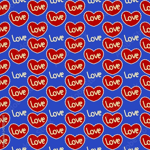 seamless pattern with hearts