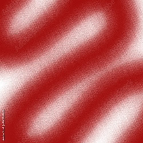 A vibrant red and white abstract background featuring wavy diagonal bands with a heavy grainy noise texture creating a soft stippled gradient effect.