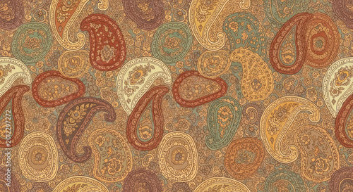 Paisley Seamless Pattern for Textile or Wrapping Paper Design