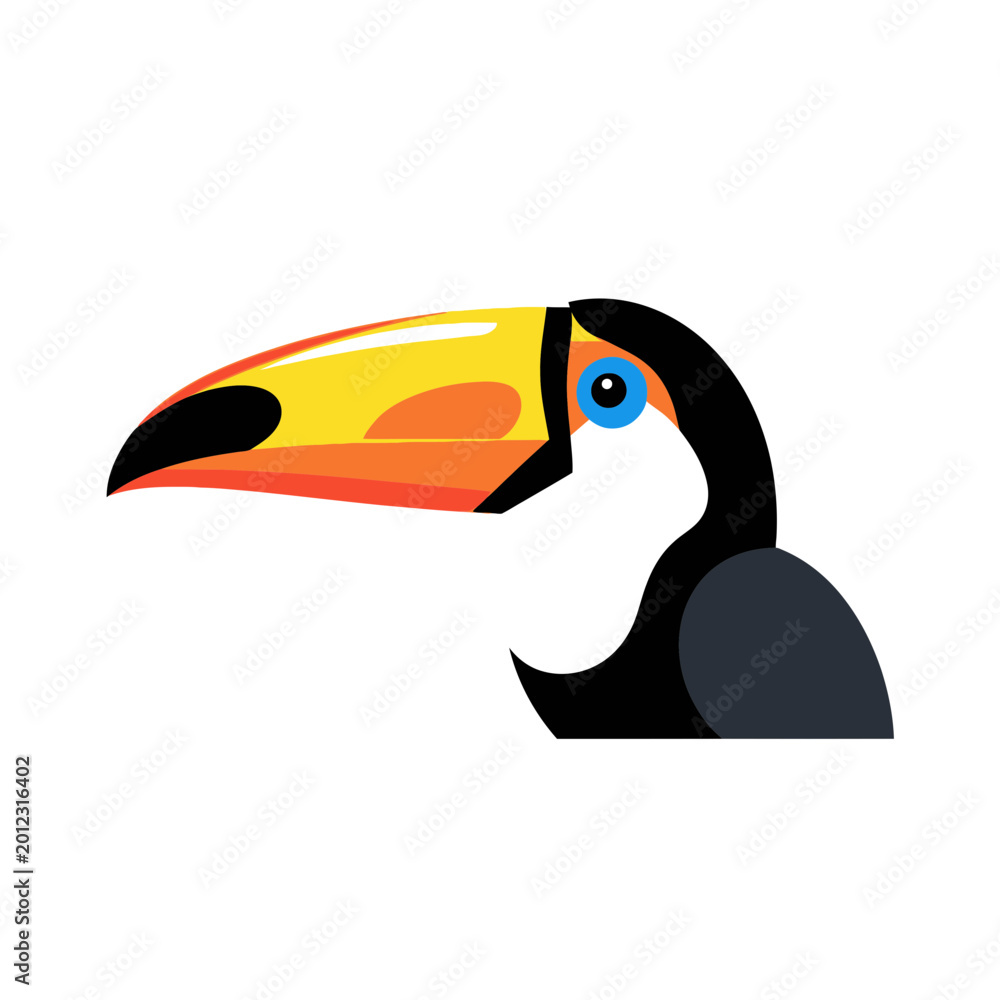 Fototapeta premium Colorful Toucan Bird Illustration