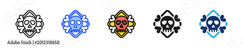 Photos Toxic Symbol Icon Collection With Multiple Styles