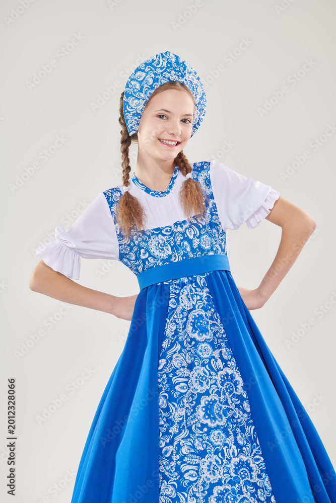 Naklejka premium Blue Ornament Smile