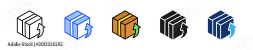 Obraz na płótnie Return Cycle Icon Collection With Multiple Styles