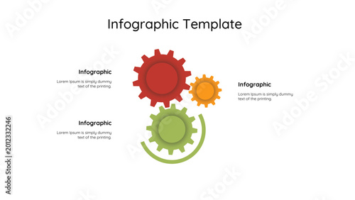 set a gear infographic template