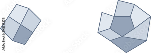 Photos Abstract 3D Voronoi tessellation cells illustration featuring geometric polygon