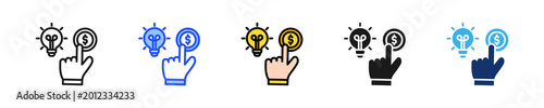 Foto Smart Spending Icon Collection With Multiple Styles