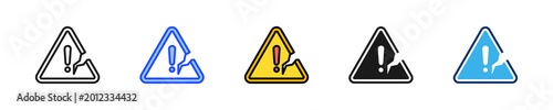 Photos Defect Alert Icon Collection With Multiple Styles
