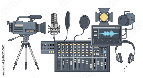 Fotografía Audio Visual Production Equipment Collage