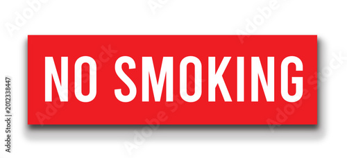 No Smoking Red Warning Sign Flat UI Prohibition Badge Safety Notice Vector Icon Public Regulation Symbol
