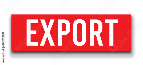 Export Data Red Button Flat UI Download Action Software Interface File Transfer Vector Icon
