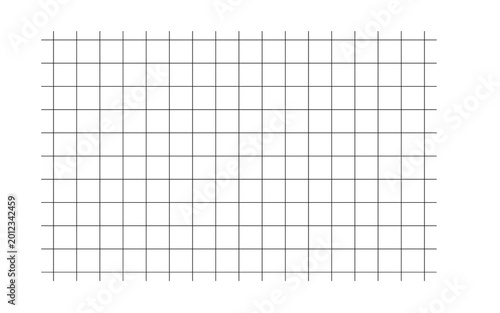 Graph paper with a grid pattern isolated on transparent background