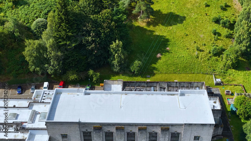 Photos Aerial View of a Hydroelectric Power Station in the Scottish Highlands
