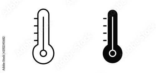 Konstfotografi Thermometer icon editable stroke outline vectors. EPS10