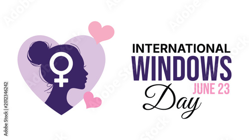 Fotografia International Widows Day Illustration With Female Symbol Heart Design And Elegan