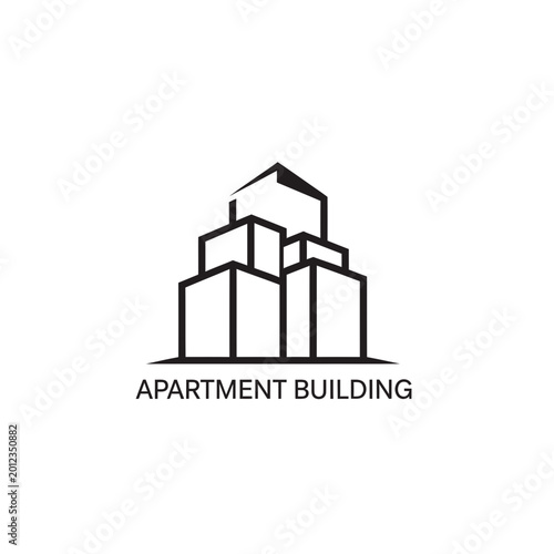 Canvas Print Modern Apartment Building Logo Design