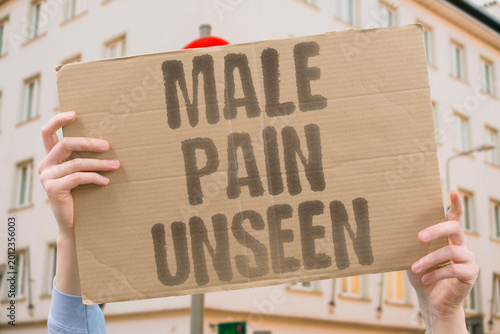 Foto "Male Pain Unseen" The emotional suffering of men rarely receives public acknowledgment or resources