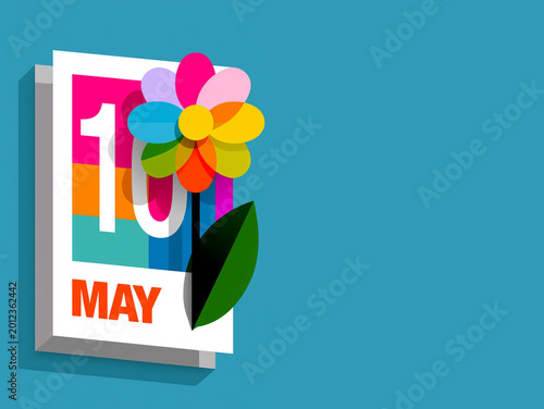 A paper calendar showing number 