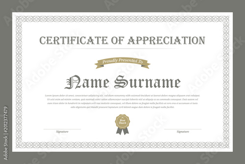 Photos corporate award certificate template, honorary charter, graduation certificate