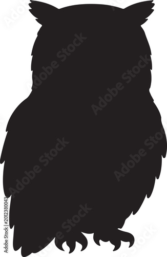 Owl Silhouette Vector Illustration