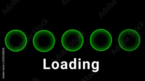 loading bar animation isolated on a black background