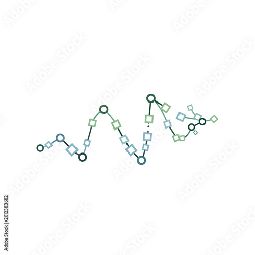 Abstract Network of Connected Nodes and Lines.